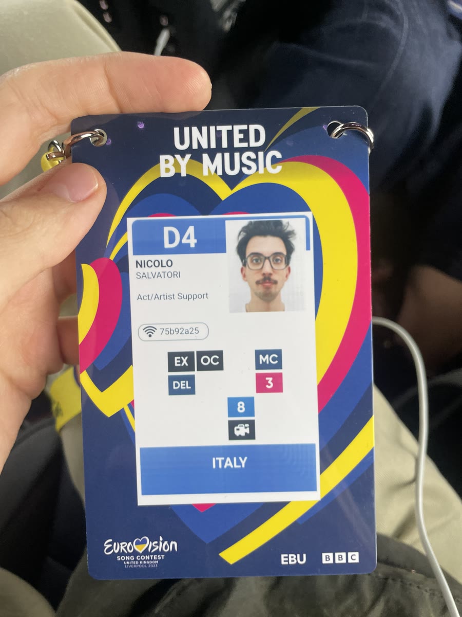 Il pass dell'Eurovision Song Contest con il nome di Nic